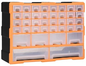 vidaXL Caixa organizadora com 38 gavetas 52x16x37,5 cm