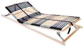 vidaXL Base de ripas Castanho 70 x 190 cm Madeira de faia sólida