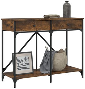 Mesa consola 100x39x78,5 cm derivados madeira carvalho fumado