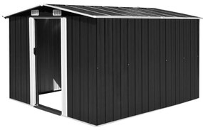 143342 vidaXL Abrigo de jardim 257x298x178 metal antracite