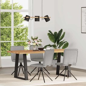 vidaXL Cadeiras de jantar 4 pcs tecido cinza nuvem