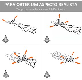 Árvore de Natal Artificial 210cm com 968 Ramos e Suporte de Metal Árvore de Natal para Decoração de Interior Sala de Estar Festas Ø100x210 cm Verde