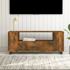 vidaXL Móvel p/ TV 120x35x48 cm madeira processada cor carvalho fumado