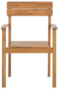 Conjunto de 4 cadeiras em madeira de acácia clara FORNELLI Beliani
