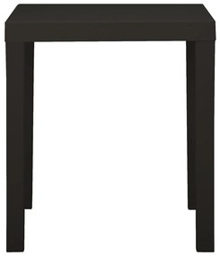 Mesa de jardim 79x65x72 cm plástico antracite