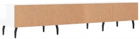 Móvel de TV 150x36x30 cm derivados de madeira branco brilhante