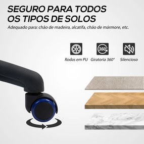 Cadeira Escritório ou Gaming com Altura Ajustável Suporte Lombar e Apoio para a Cabeça 60,5x67x107,5-116,5 cm Multicor