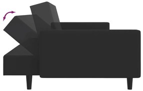 2 pcs conjunto de sofás veludo preto