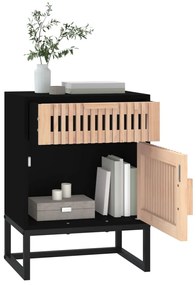 Mesa de cabeceira 40x30x55,5 cm derivados madeira/ferro preto