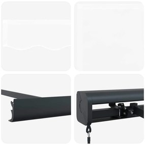 Toldo Retrátil Manual vidaXL Branco 500x300 cm