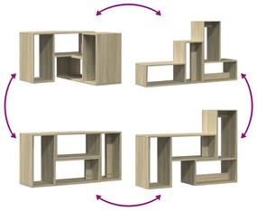 Móveis TV 2 pcs 75x30x50 cm derivados madeira carvalho sonoma