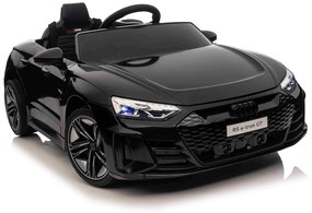 Carro elétrico para crianças Audi RS E-tron GT 12V, controlo remoto, USB / AUX, Bluetooth, bateria de lítio, luzes LED licença ORIGINAL Preto