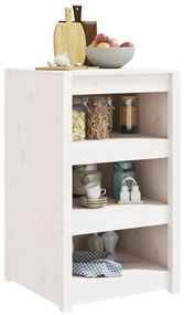 Armário de cozinha p/ exterior 55x55x92 cm pinho maciço branco
