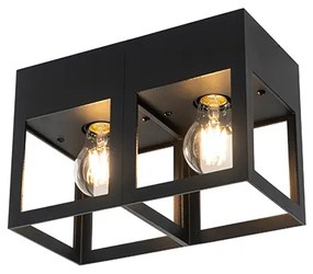 Candeeiro de teto moderno preto 2-luzes - Cela Moderno