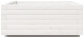 Vaso/floreira de jardim 90x60x26,5 cm pinho maciço branco