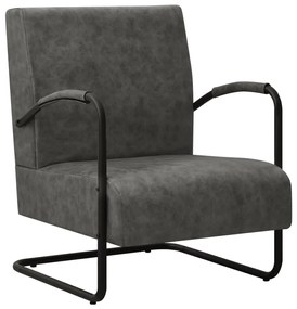Cadeira com apoio de braços couro artificial preto