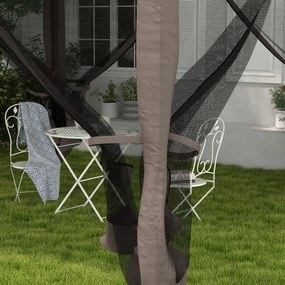 Tenda Dobrável Exterior 325x325x270 cm Tenda de Jardim com Teto Duplo