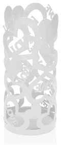 Porta-vasos Versa Cozy Branco Corações (8 x 18 x 8 cm)