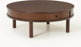 Mesa de centro com frente canelada Calary, Ø 80 cm