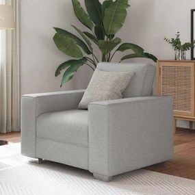 vidaXL Poltrona Estofada Cinza-Claro 59 cm