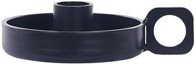 Conjunto de 2 castiçais em metal preto ø 9 cm CHORIO Beliani