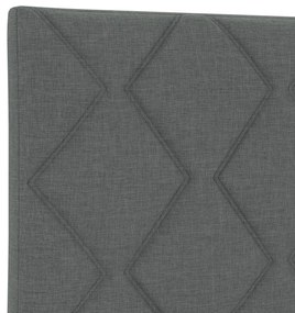 Cama vidaXL Cinza Escuro 200x200 cm Tecido