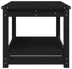 Mesa de jardim 82,5x50,5x45 cm madeira de pinho maciça preto
