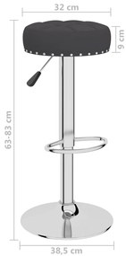 Bancos de Bar - 2 pcs - Tecido Preto