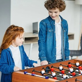 Mesa de matraquilhos dobrável com 2 mini-bolas e painel de avaliação para salas de jogos, festas e noites em família 71 x 36,5 x 69 cm