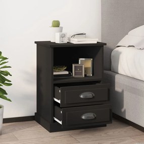vidaXL Mesas de cabeceira 2 pcs 43x36x60 cm preto