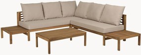 Conjunto lounge de jardim em madeira de acácia Vick, conjunto de 4