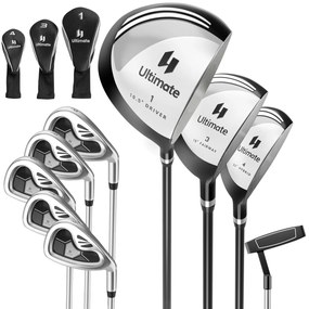 Conjunto completo de tacos de golfe masculino com 9 peças - Azul-marinho