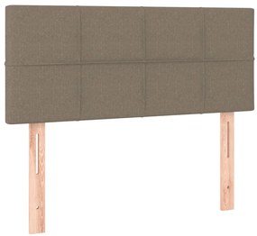 Cama boxspring c/ colchão 120x190cm tecido castanho-acinzentado