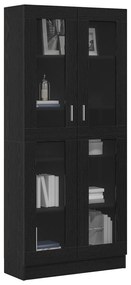 Armários de livros vidaXL 2 unidades Carvalho Preto 82,5x30,5x185 cm M