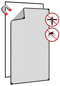 Tela anti-insetos magnética para janelas 80x140 cm antracite