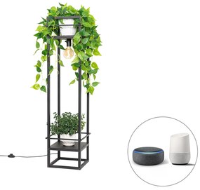 LED Candeeiro de pé industrial inteligente preto com Wi-Fi G95 - Cage Rack Industrial,Moderno