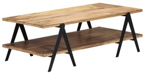 Mesa de centro em madeira de mangueira maciça 115x60x40 cm