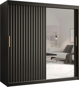 Roupeiro Hartford 338, Preto, 200x180x62cm, 149 kg, Portas para roupeiro: Deslizante, Número de prateleiras: 9, Número de prateleiras: 9