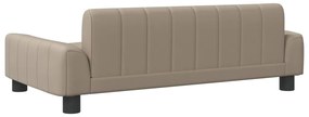 Sofá infantil 90x53x30 cm couro artificial cappuccino
