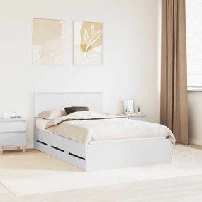 vidaXL Estrutura da Cama Branco 120 x 190 cm Madeira de Engenharia