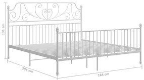 Estrutura de cama metal 180x200 cm branco