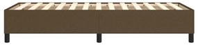 Estrutura de cama sem colchão 90x190 cm tecido castanho-escuro