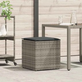vidaXL Caixa de Armazenamento Externa Cinza e Cinza Escuro Rattan Grande