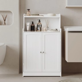 Armário de cozinha ou de casa de banho com 2 portas, 2 prateleiras ajustáveis 30 x 60 x 100 cm Branco 