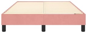 Estrutura de cama 120x200 cm veludo rosa