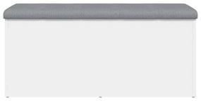 Banco de arrumação 102x42x45 cm derivados de madeira branco