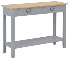 vidaXL Mesa consola 110x35x80 cm madeira cinzento
