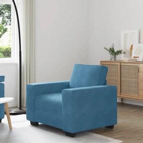 Poltrona 60 cm veludo azul