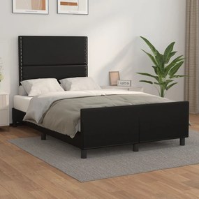 Estrutura de cama sem castanho colchão 120x190cm couro do falso