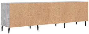 Móvel de TV 150x30x44,5 cm derivados de madeira cinza cimento